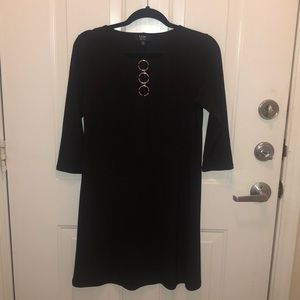 Petite Black and silver dress